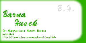 barna husek business card